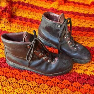 Brown and red vintage vasque